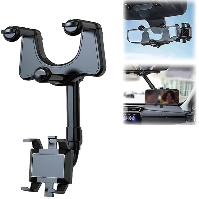 Soporte Celular Retrovisor 360° - Ajustable y Estable