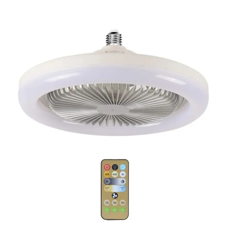 Foco LED con Ventilador 2 funciones en 1 Producto-- Control Remoto Incluido