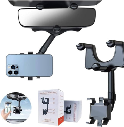 Soporte Celular Retrovisor 360° - Ajustable y Estable