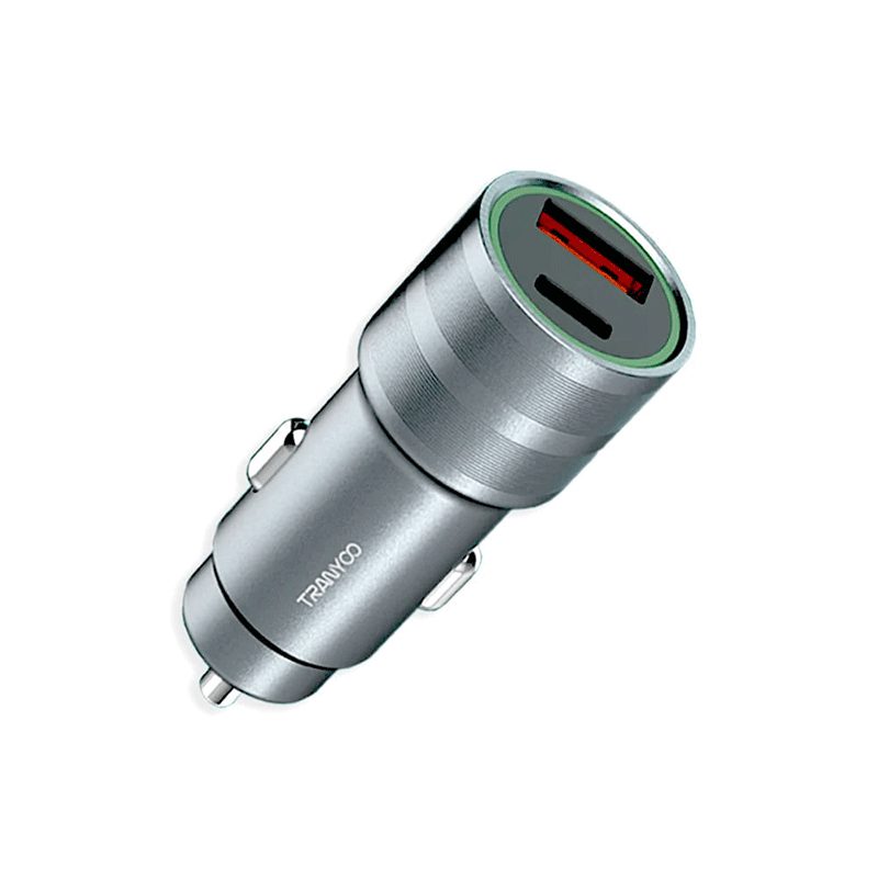 Cargador para Carro Modelo C9 (Puerto USB + Puerto Tipo C) 20W