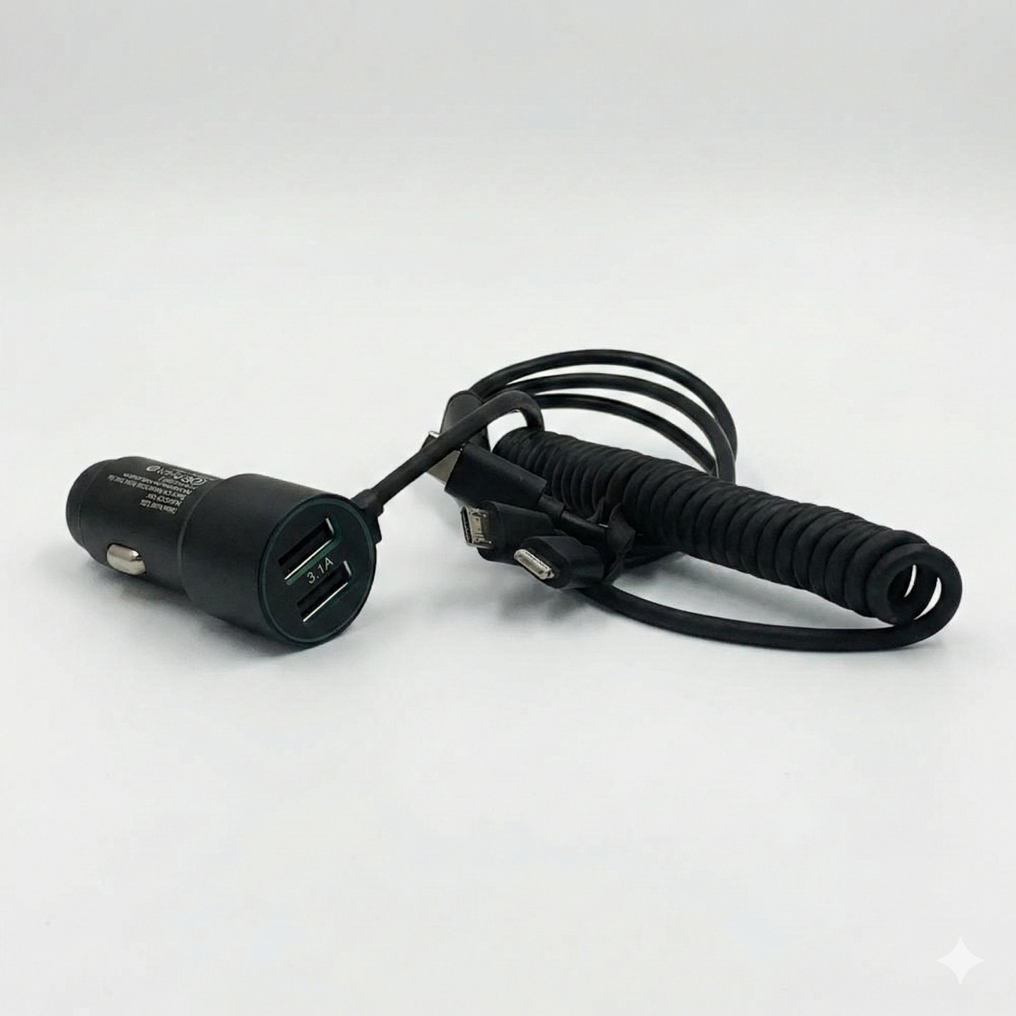 Cargador para carro C285 con Cable 3 en 1 Elastico