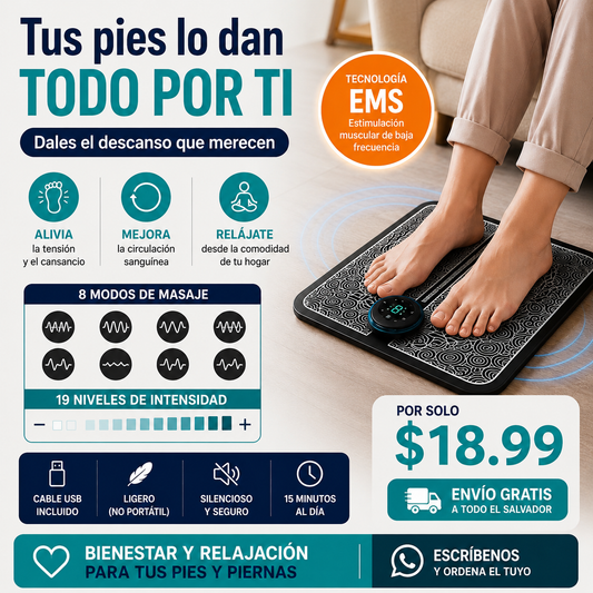 Electro Masajeador EMS para Pies - Alivio para pies