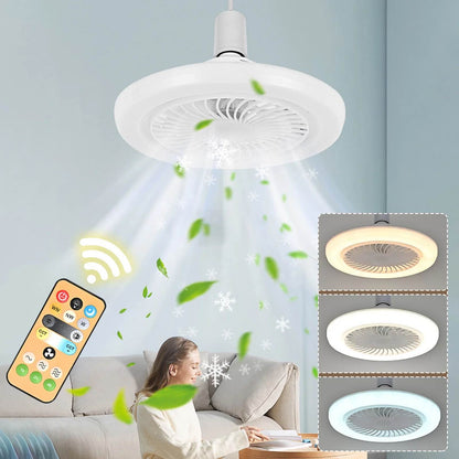 Foco LED con Ventilador 2 funciones en 1 producto- Control Remoto Incluido .