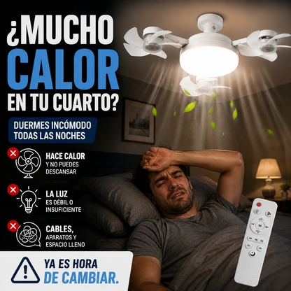 LumiFan Pro™ | Ventilador con Luz y Control Remoto