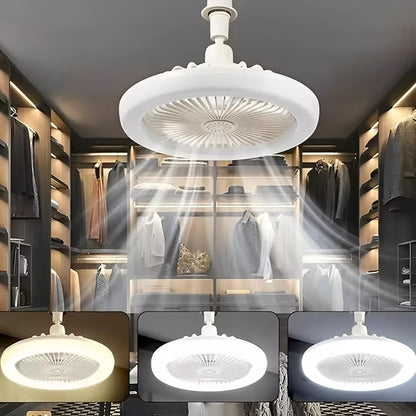 Foco LED con Ventilador 2 funciones en 1 producto- Control Remoto Incluido .