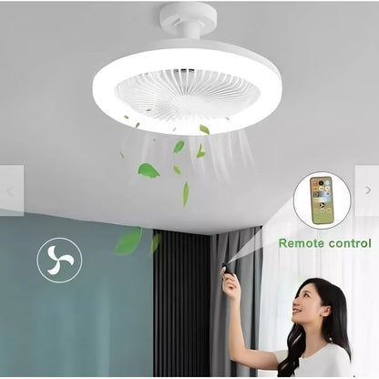 Foco LED con Ventilador 2 funciones en 1 producto- Control Remoto Incluido .