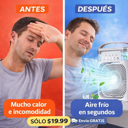 Mini Ventilador enfriador PRO – Aire Frío 3 funciones en 1