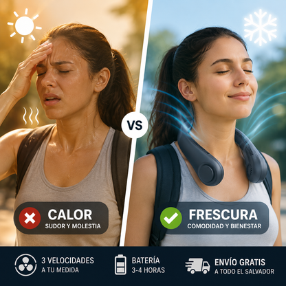 Ventilador de Cuello AirFlow Pro™ | Frescura Manos Libres Donde Vayas